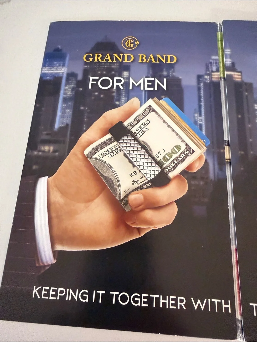 Grand Band Money Clip Card Holder 2 extra straps